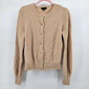 J. Crew Ribbed cardigan with jeweled buttons in supersoft yarn